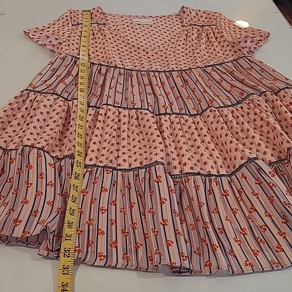 LIKE NEW Urban Outfitters Ragdoll Swing Boho Vibe Short Sleeved Mini Dress - Picture 8 of 13